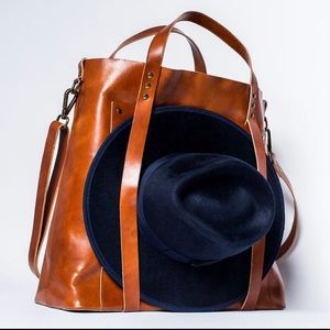 Goorin Italian Leather Hat Tote Bag